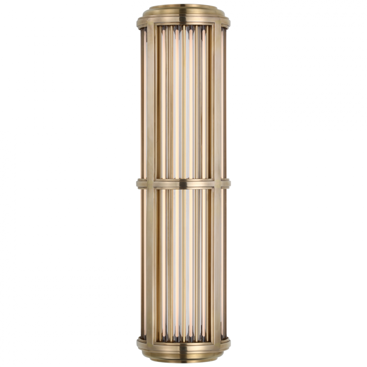 Perren Medium Wall Sconce - Natural Brass and Glass Rods