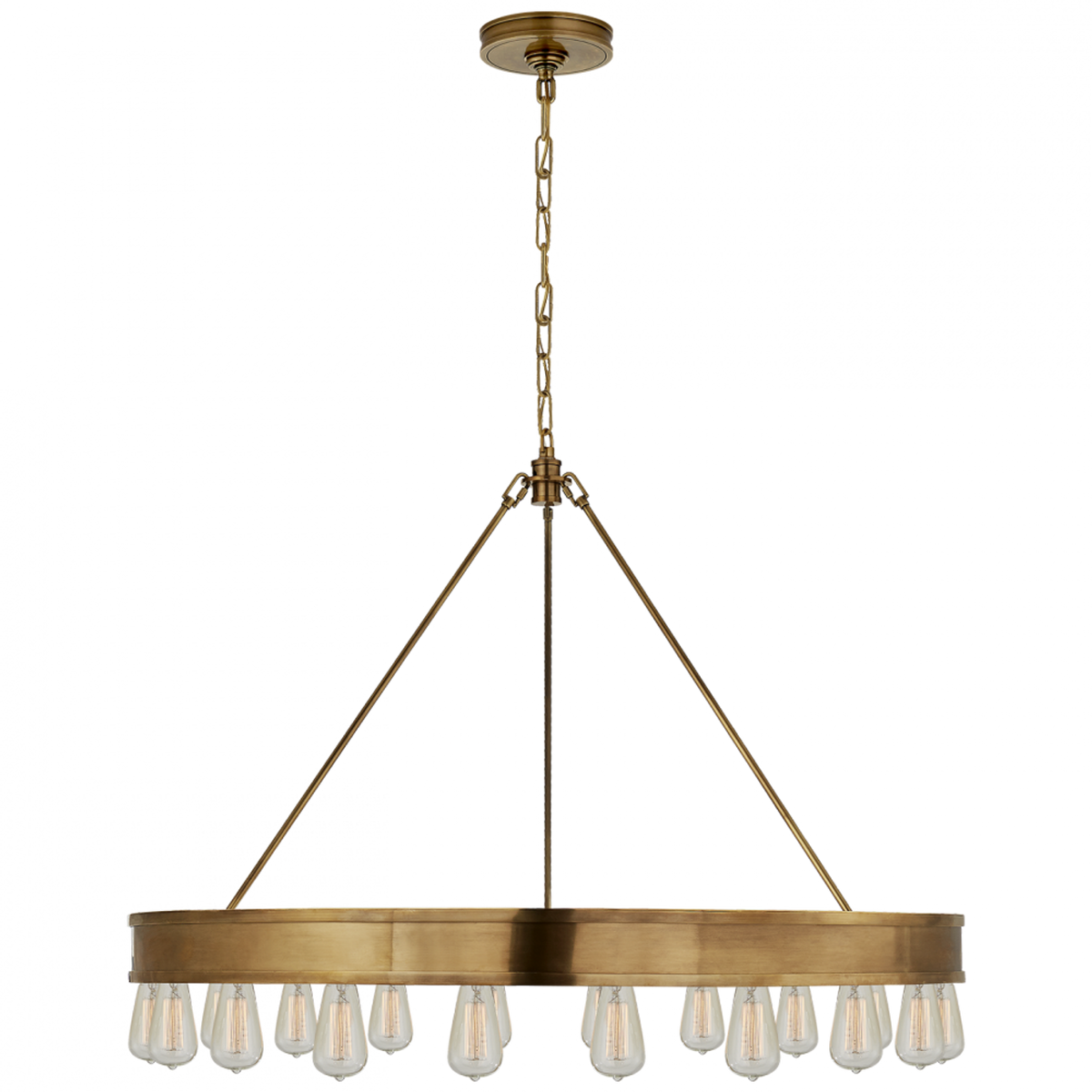 Roark 30" Modular Ring Chandelier - Natural Brass