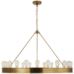 Roark 40" Modular Ring Chandelier - Natural Brass