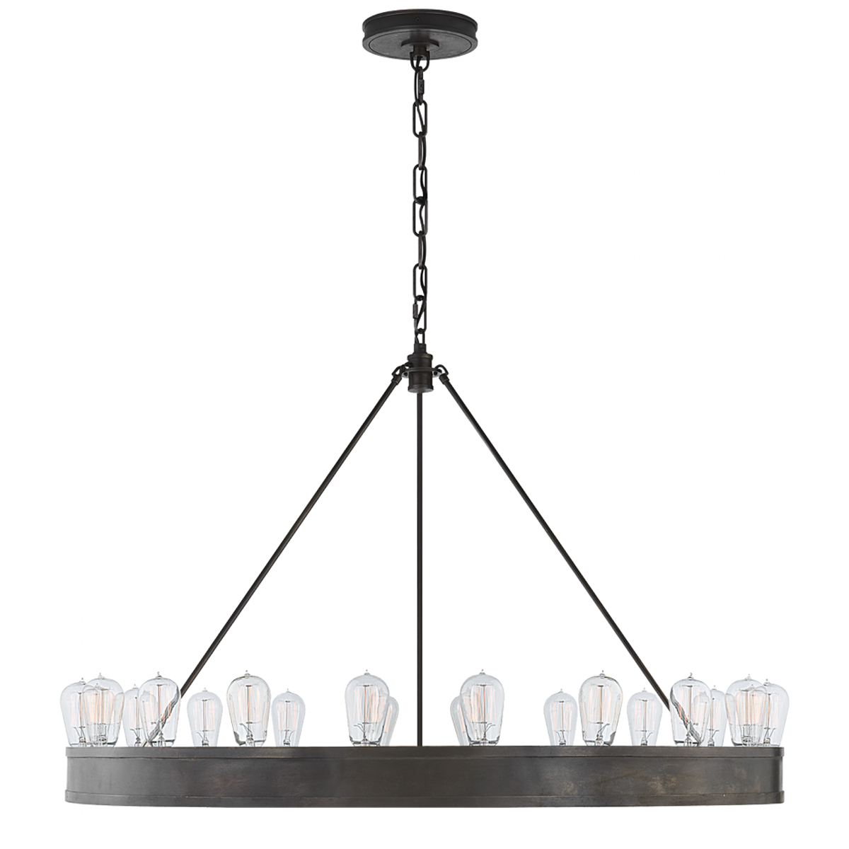 Roark 30" Modular Ring Chandelier - Aged Iron