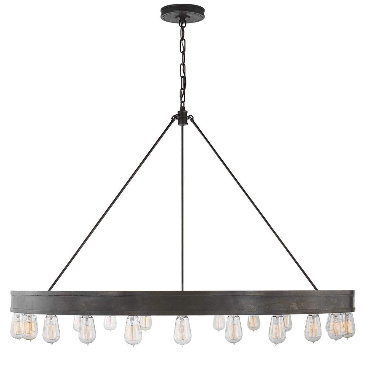 Roark 50" Modular Ring Chandelier - Aged Iron