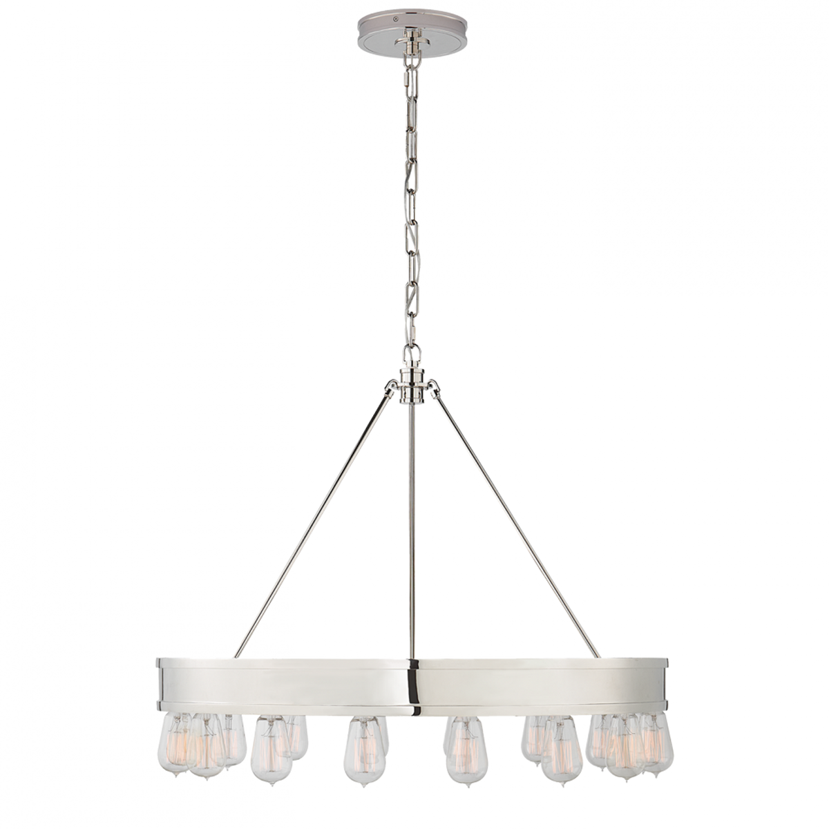 Roark 30" Modular Ring Chandelier - Polished Nickel