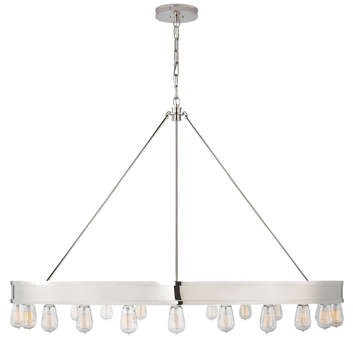 Roark 50" Modular Ring Chandelier - Polished Nickel