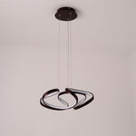 Interwoven Wave Design Gold Sputnik Chandelier Metal Ceiling Light