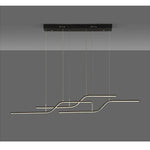 Linear Curved Minimalist Modern Chandeliers Dining Room Lighting Ceiling Light