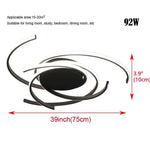 30 Inch Swirls Circle Abstract LED Flush Mount Ceiling Light for Living Room