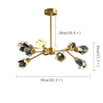 9 Lights Modern Sputnik Luxury Irregular Crystal Kitchen Chandelier
