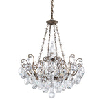 Renaissance 35"H x 26.5"W 8-Light Crystal Pendant in Etruscan Gol
