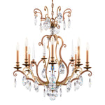 Renaissance Nouveau 31"H x 32"W 8-Light Crystal Chandelier in Etr