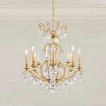 Renaissance Nouveau 31"H x 32"W 8-Light Crystal Chandelier in Hei