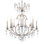 Renaissance Nouveau 31"H x 32"W 8-Lt Crystal Chandelier in Antiqu