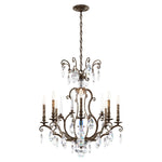 Renaissance Nouveau 31"H x 32"W 8-Lt Crystal Chandelier in Heirlo
