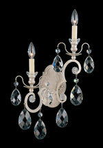 La Scala Wall Sconce, 3-Light, Antique Silver, Clear Swarovski Crystal, 17"H (5071-48S AY8LQ)