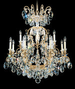 Renaissance Chandelier, 7-Light, Antique Silver, Clear Heritage Crystal, 23.5"W (3770-48 Y9QX0)