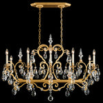 Renaissance Chandelier, 12-Light, Black, Clear Swarovski Crystal, 46"W (3795N-51S 1J2V6H)