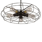 Retro Nostalgic Creative Personality Industrial Fan Chandelier for Cafe Restaurant