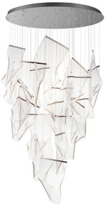 Rinkle 36 1/4"W Polished Chrome Acrylic 24-Light LED Pendant