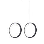 2 Light Round Modern Pendant Lighting Vintage Metal LED Ceiling Light