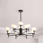 Nordic Style Sputnik Chandelier Metal Glass Chandelier 12 Bulbs