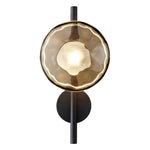 Round Glass Shell Design Wall Sconce Modern Bedside & Study Wall Lamp