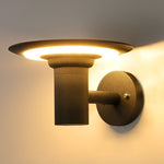 Round UFO-shaped LED Waterproof Solar Modern Outdoor Sconces Wall Lamp