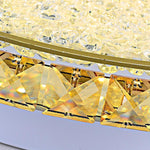 16'' Rounded Antique Painted Metal Crystal LED Modern Ceiling Lights