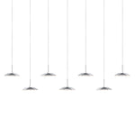 Royyo Pendant, 13-Light, Circular, LED, Chrome, Matte White Canopy, 22"W (RYP-C13-SW-CRM 407UELD)