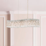 Sarella 8"H x 32.5"W 7-Light Crystal Linear Chandelier in Antique