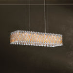 Sarella 8"H x 36.5"W 13-Light Crystal Linear Chandelier in Antiqu