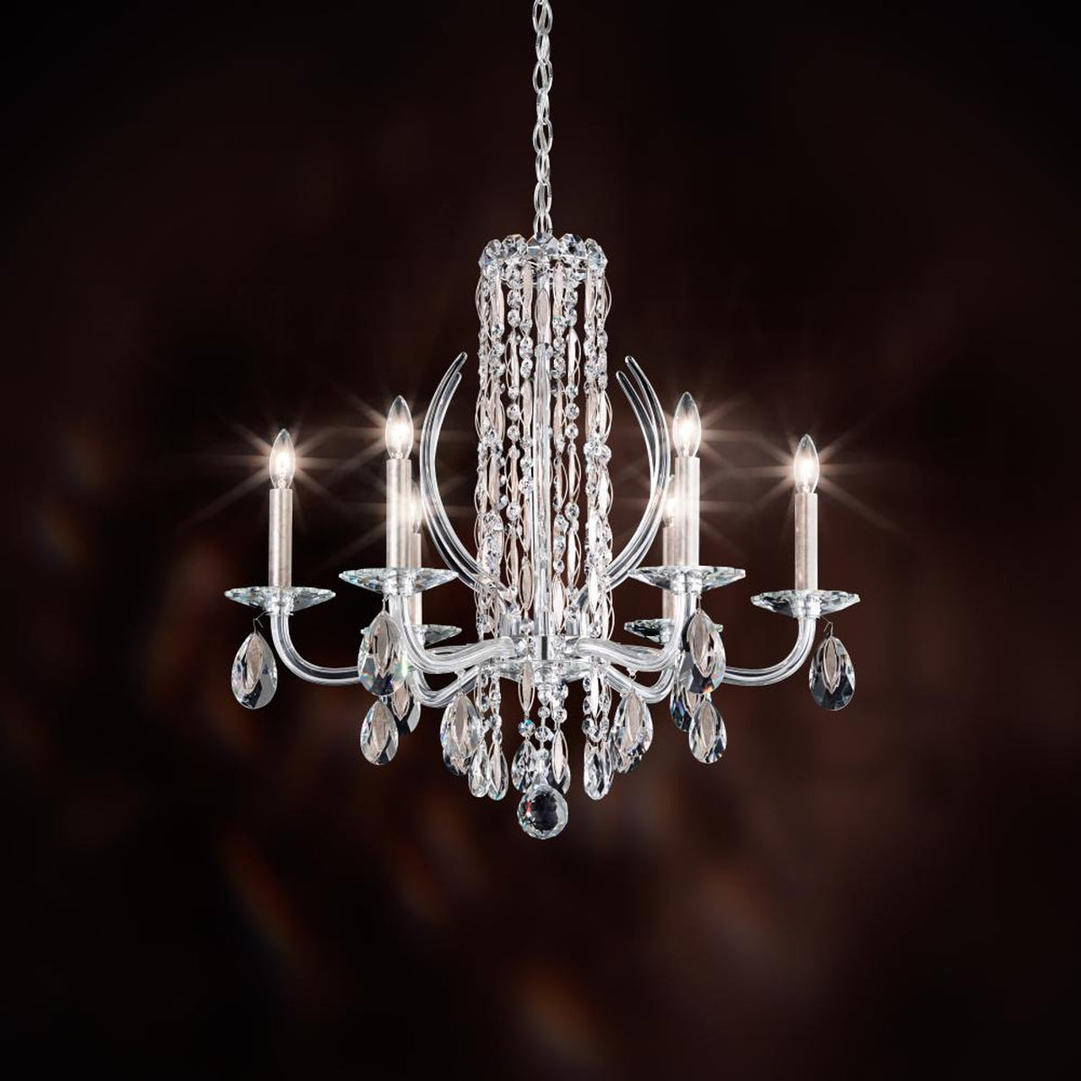 Sarella Chandelier, 6-Light, Heirloom Gold, Clear Heritage Crystal, 24.5"W (RS8306N-22H 1HWUW9)