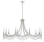 Marquise Chandelier, 4-Light, Matte Black with Warm Brass Accents, Optic Acrylic Elements Shade, 24"W (1-1669-4-143 AHXXU)