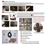 Vintage Wood Glass LED Farmhouse Pendant Lighting Chandeliers Island Lights