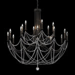 Verdana Chandelier, 18-Light, Black, Clear Optic Crystal(RJ1018N-51O 1JD433)