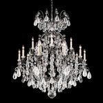 Renaissance 16 Light 38" Wide Crystal Chandelier with Smoke Topaz and Olivine Rock Crystals