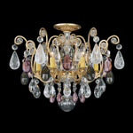 Renaissance Rock Crystal 6 Light 20" Wide Semi-Flush Waterfall Ceiling Fixture