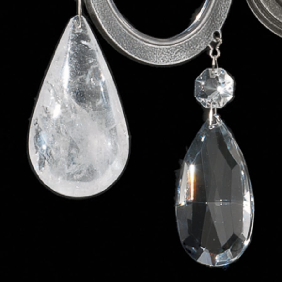 Renaissance Rock Crystal 6 Light 20" Wide Semi-Flush Waterfall Ceiling Fixture