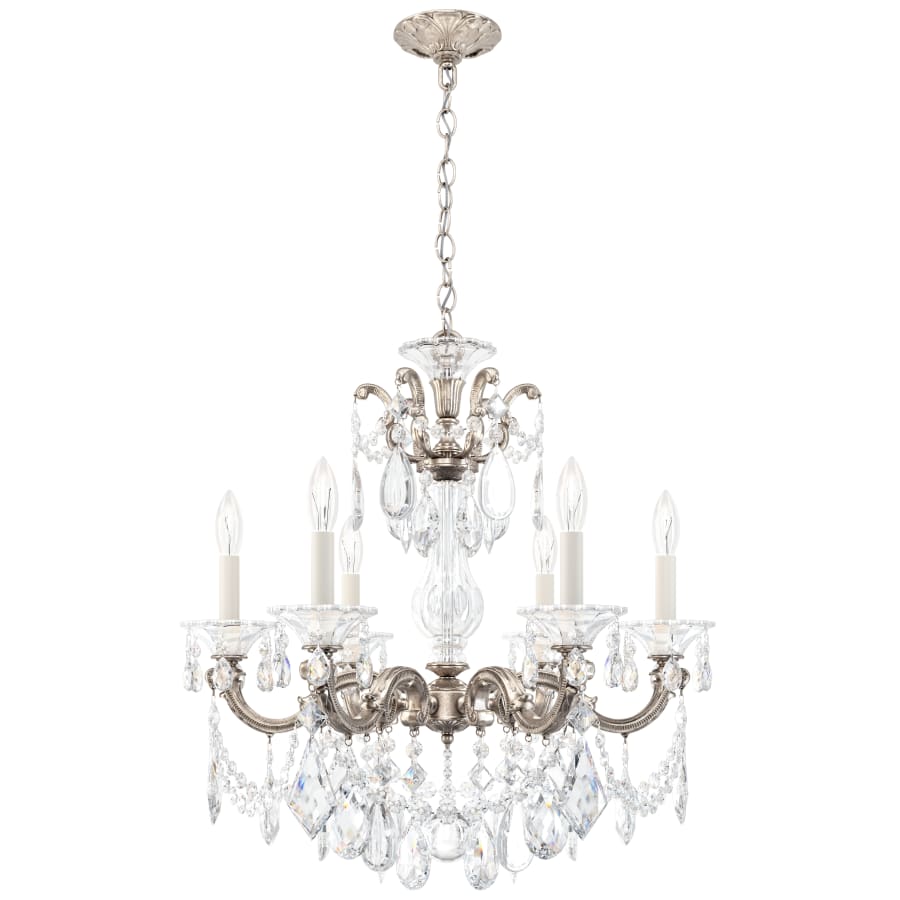 La Scala 6 Light 23" Wide Crystal Chandelier
