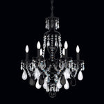 Hamilton 6 Light 22" Wide Crystal Chandelier with Black Rock Crystals