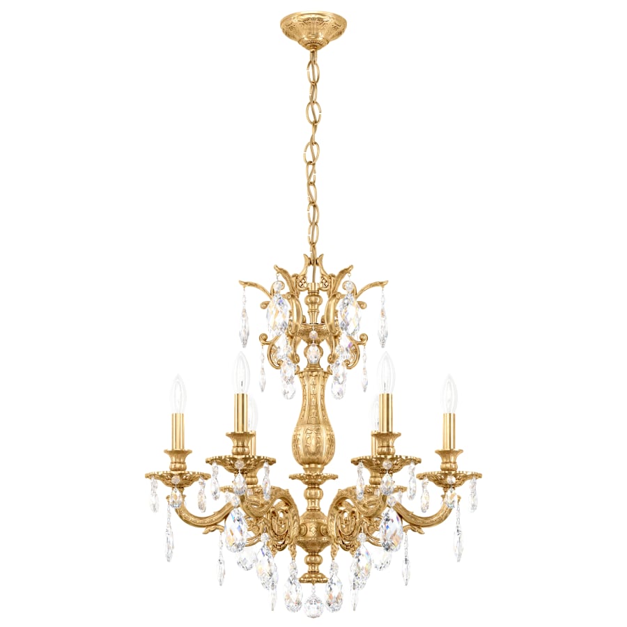 Milano 6 Light 24" Wide Crystal Chandelier with Clear Optic Crystals