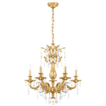 Milano 6 Light 24" Wide Crystal Chandelier with Clear Optic Crystals