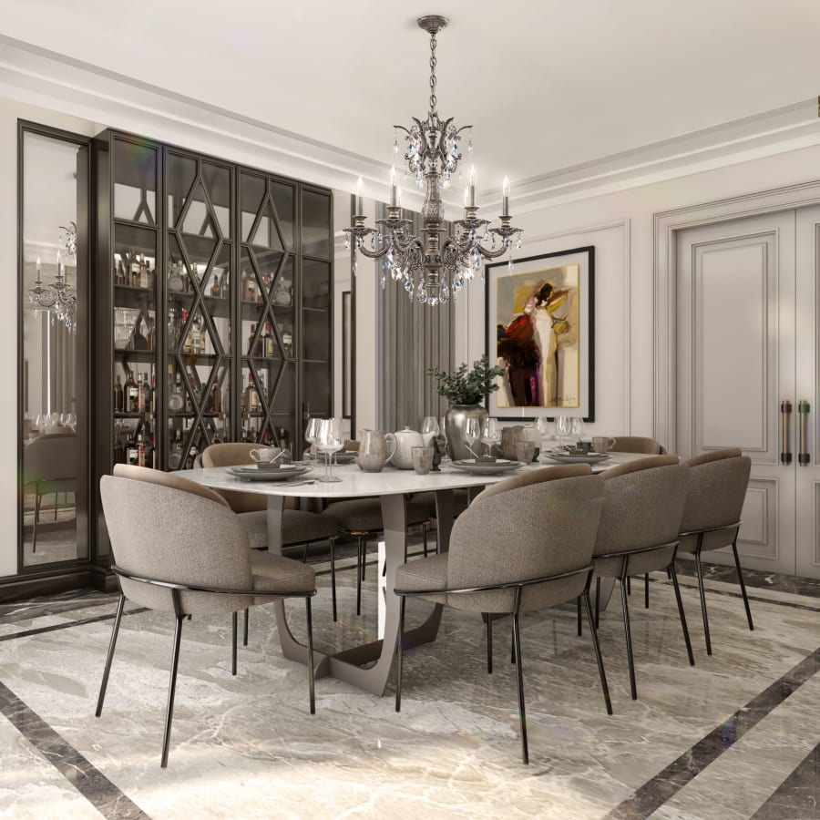 Milano 6 Light 24" Wide Crystal Chandelier with Clear Optic Crystals