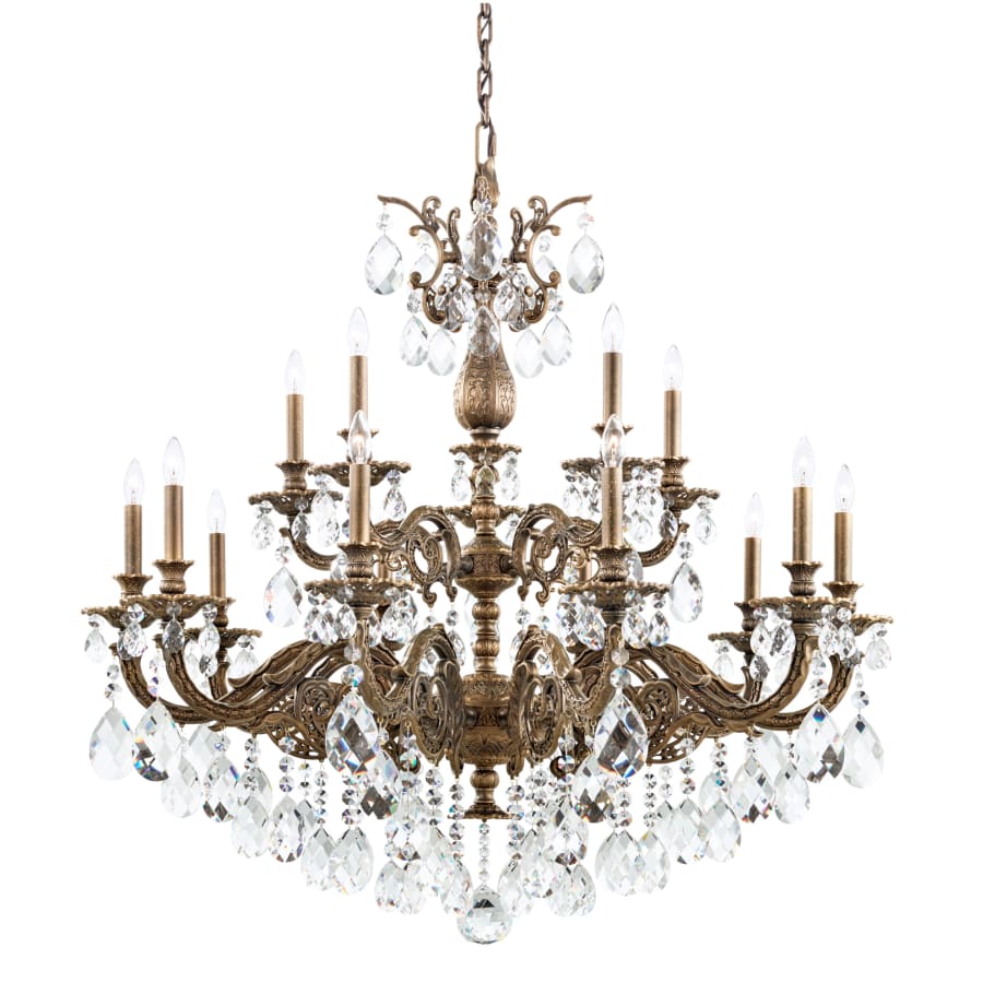 Milano 15 Light 39" Wide Crystal Chandelier with Clear Optic Crystals