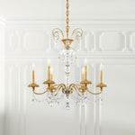 Helenia 6 Light 28" Wide Crystal Chandelier with Clear Heritage Crystal Accents