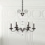 Helenia 6 Light 28" Wide Crystal Chandelier with Clear Heritage Crystal Accents