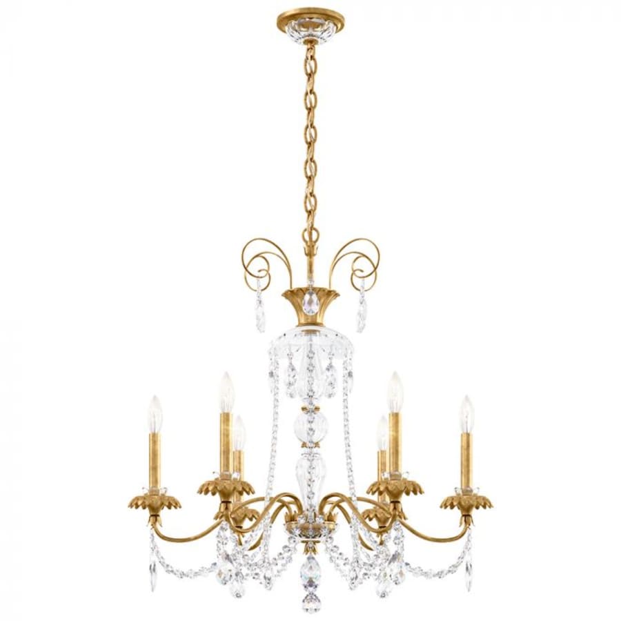 Helenia 6 Light 28" Wide Crystal Chandelier with Clear Heritage Crystal Accents