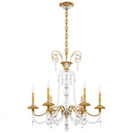Helenia 6 Light 28" Wide Crystal Chandelier with Clear Heritage Crystal Accents
