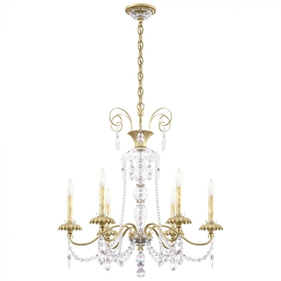 Helenia 6 Light 28" Wide Crystal Chandelier with Clear Heritage Crystal Accents