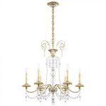 Helenia 6 Light 28" Wide Crystal Chandelier with Clear Heritage Crystal Accents