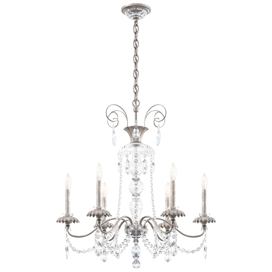Helenia 6 Light 28" Wide Crystal Chandelier with Clear Heritage Crystal Accents