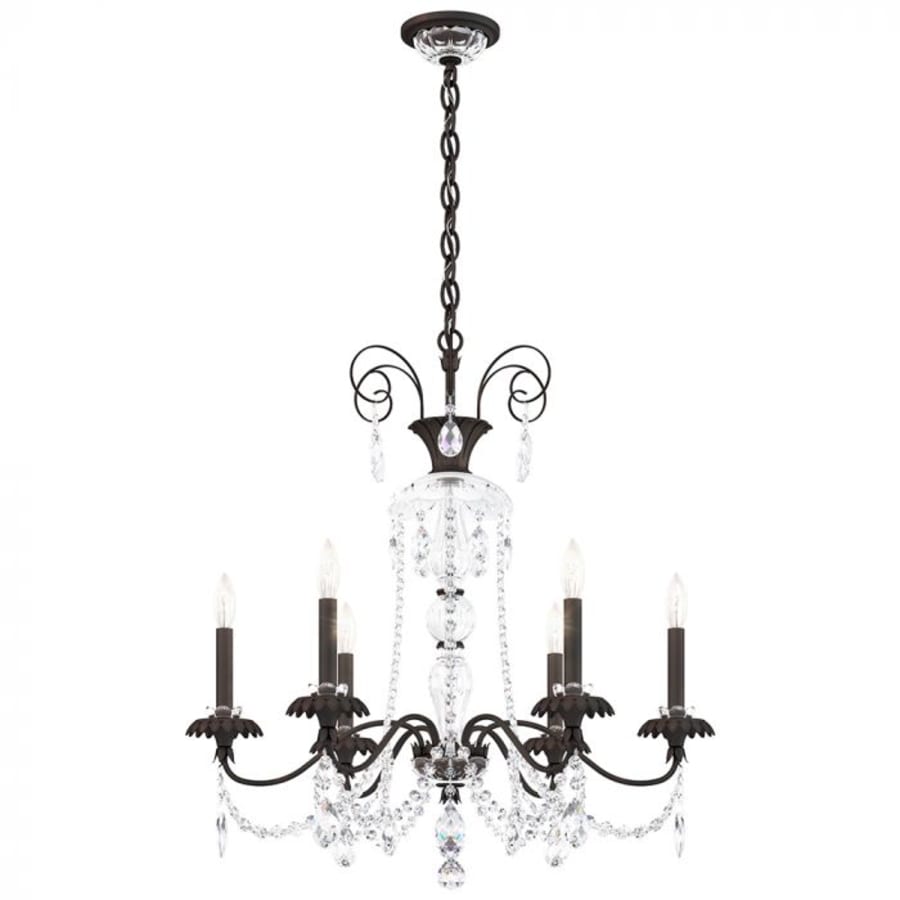 Helenia 6 Light 28" Wide Crystal Chandelier with Clear Heritage Crystal Accents